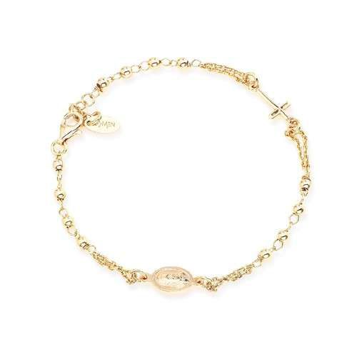 AMEN  Bracciale Rosario Dorato