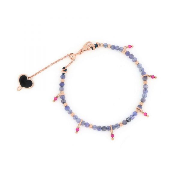 MAMAN et SOPHIE BRACCIALE AZZURRO CON TANZANITE E RUBELLITE