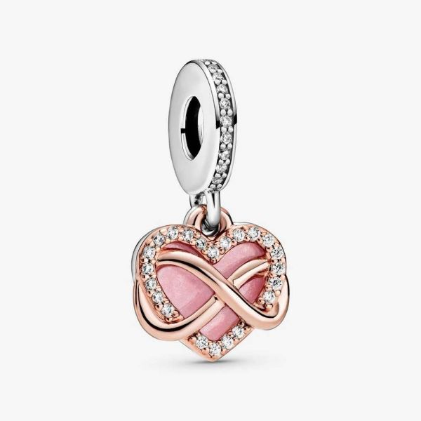 PANDORA Charm pendente a cuore Infinito scintillante