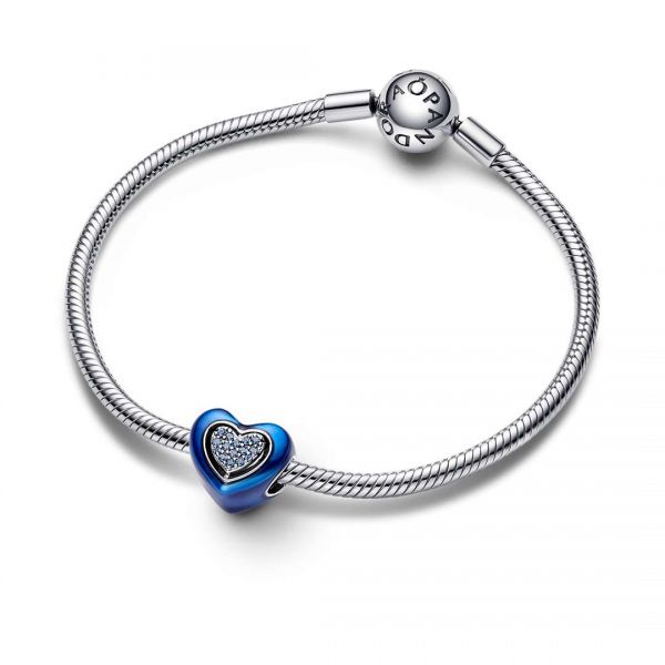 PANDORA Cuore Blu Girevole