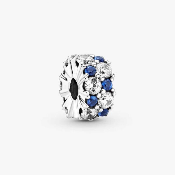 PANDORA Clip scintillante blu