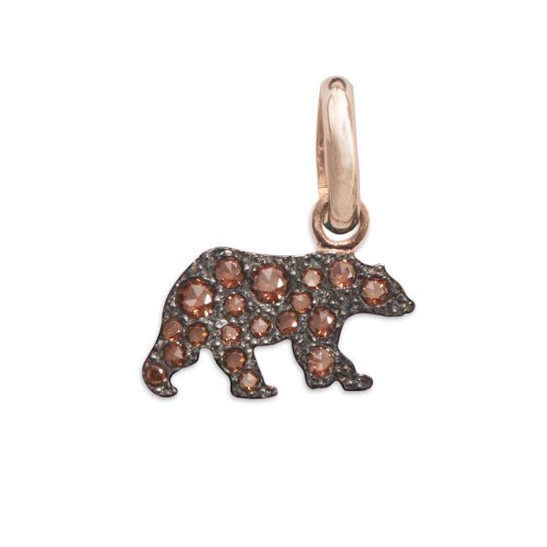 ALISEI Pendente Orso Brown ag925 rosè ALISEI