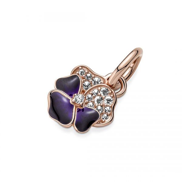 PANDORA Charm Pendente Viola Del Pensiero 