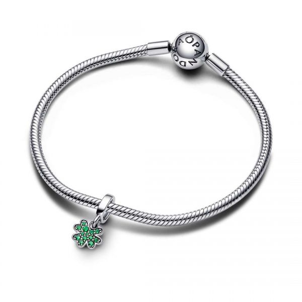 PANDORA Pendente Quadrifoglio Verde Piccolo