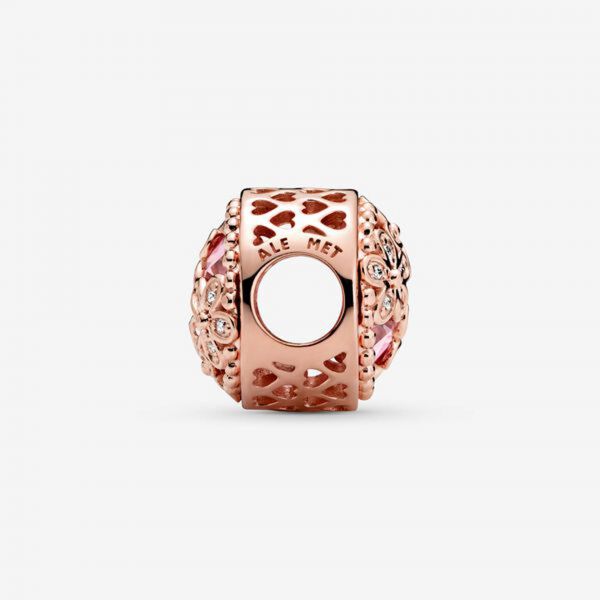 PANDORA Charm Margherita rosa scintillante