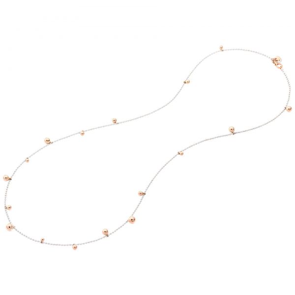 DoDo Collana Bollicine in Argento con Sfere in Oro Rosa 