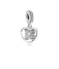 PANDORA Charm pendente 18° compleanno