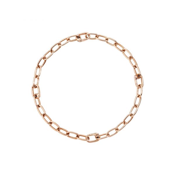 DoDo Bracciale Make It Yours in Argento 925 placcato Oro Rosa 18K con 4 maglie apribili