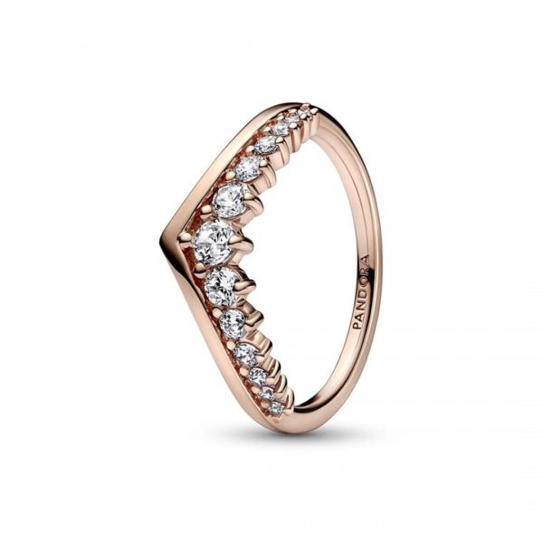 PANDORA Anello Desiderio con Pietre Luminose Rose