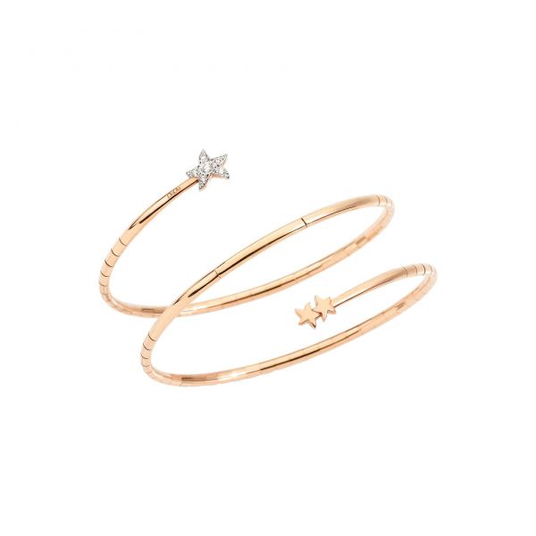 DoDo Bracciale stellina a spirale in oro rosa 9k