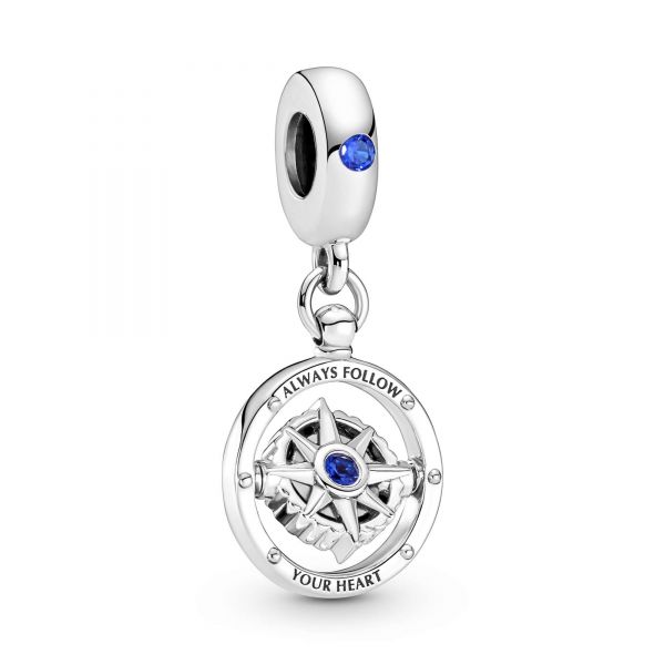 PANDORA Charm Pendente Bussola "Always Follow Yout Heart"