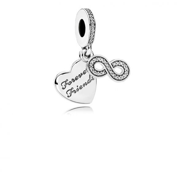 PANDORA Charm pendente a cuore Amiche per sempre