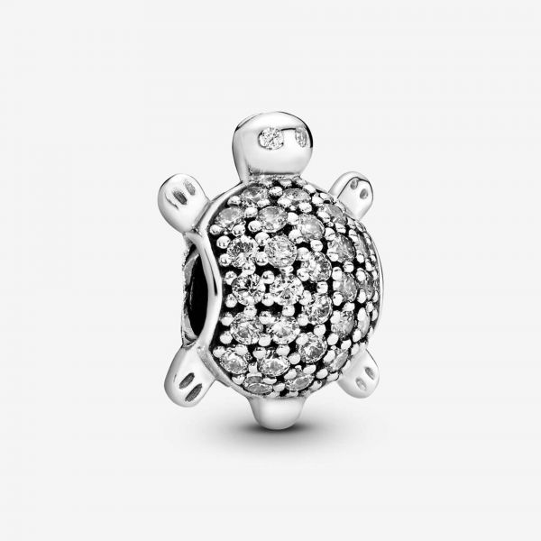 PANDORA Charm tartaruga marina con pavé