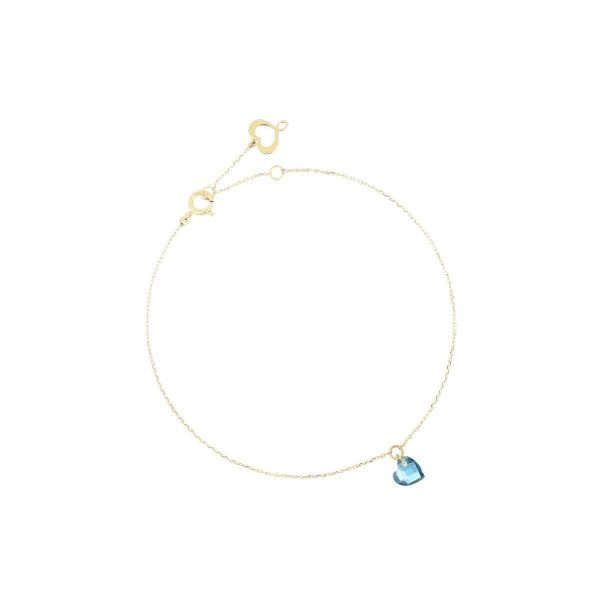 MAMAN et SOPHIE BRACCIALE 18KT CUORE NUDO BLU