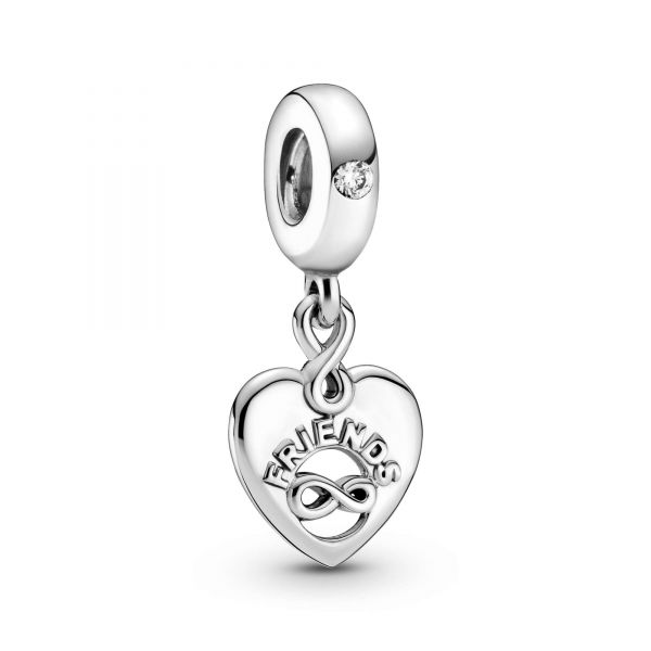 PANDORA Charm pendente a cuore Amiche per sempre