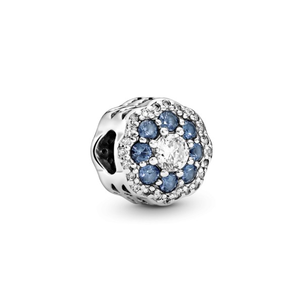 PANDORA Charm Fiore blu scintillante